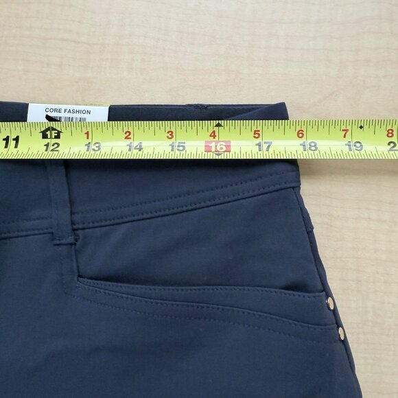 JM Collection Women's Curvy Fit Straight Tummy Control Navy Stretch Pants 14 NWT - Picture 6 of 9